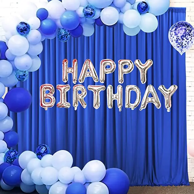 5ft x 10ft Royal Blue Photo Drapes Decoration Birthday Party Baby Shower wedding backdrop curtain stand