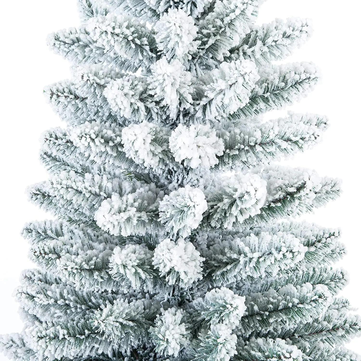 
6' 7' 8' Full Size Factory Price Easy to Store Snow Flocking PE Artificial Christmas Pine Trees 
