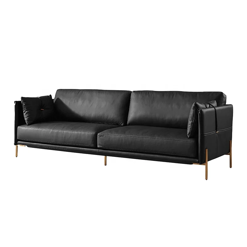 Premium fashion simple comfortable lather most upolstered smart cane office sofa set furniture