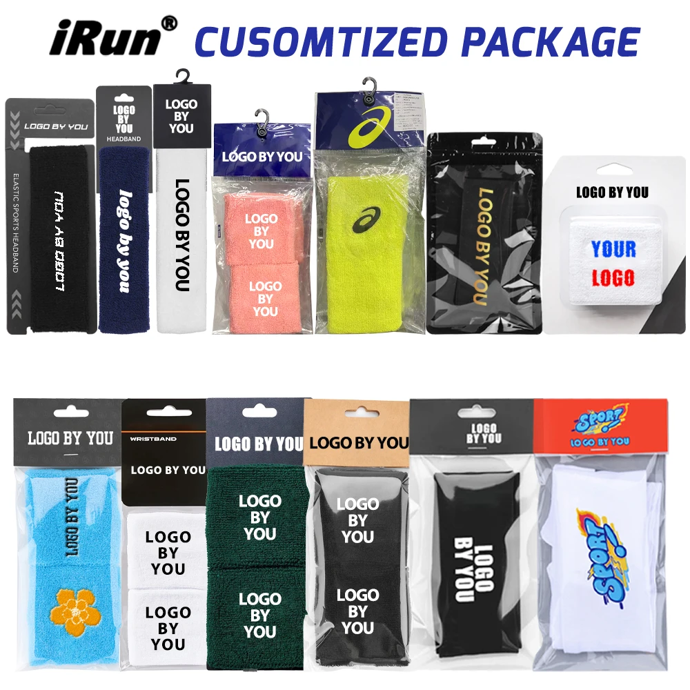 iRun Custom Sweat-absorbent Sports Hairbands Basketball Yoga Running Sweatband Combed Cotton Towel Headband