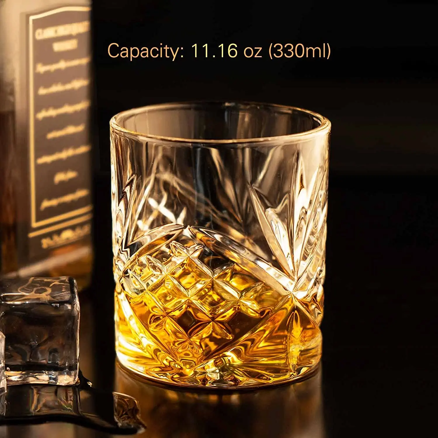 Irregular Sublimation Crystal Twisted Espressos Desserts Tequila Whisky Drinking Tasting Shot Glass Cups with Holder