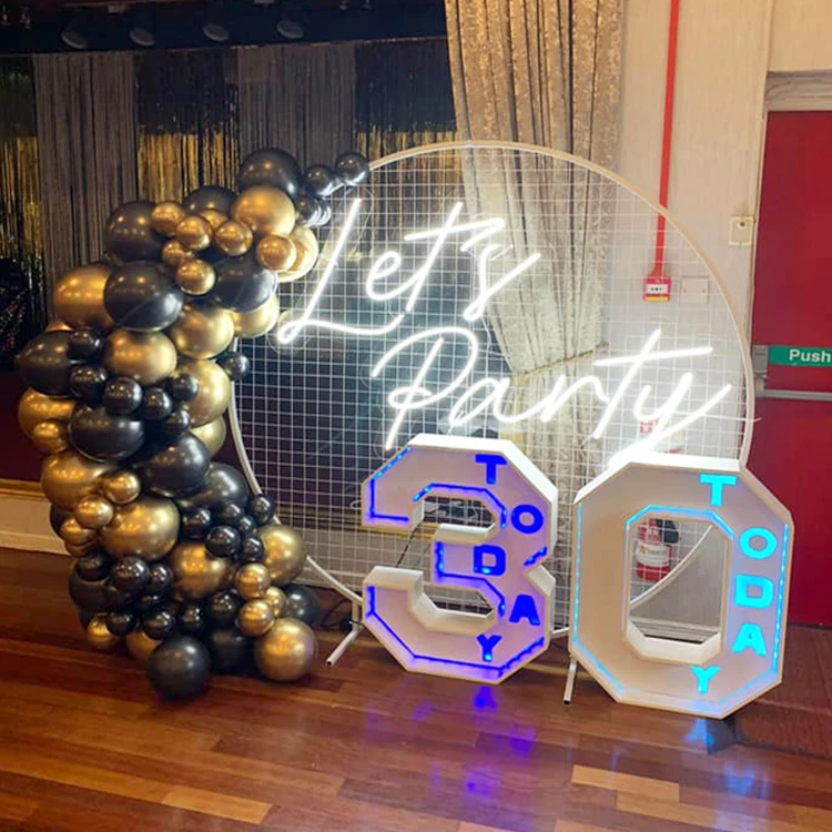 2021 popular acrylic custom new advertising wedding party birthday decoration flexible high quality led light corona neon sign