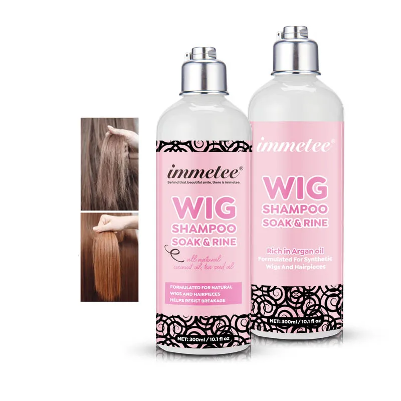 IMMETEE Lace Wig Shampoo Cleansing Anti-frizz Human Hair Wig Shampoo And Conditioner for wigs