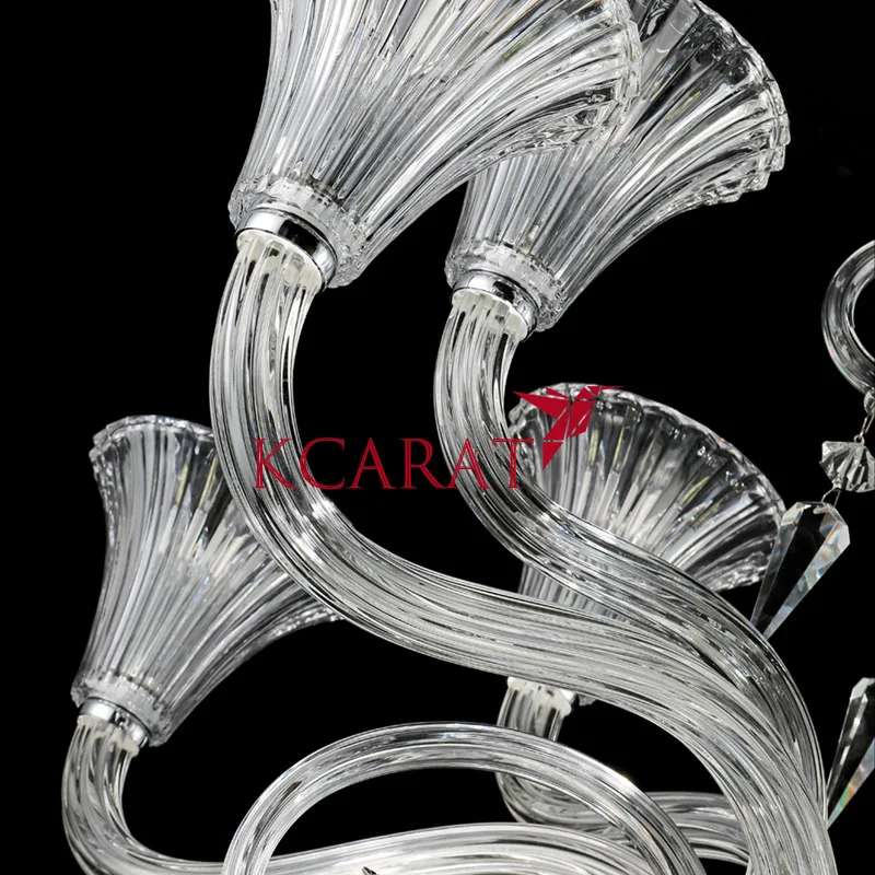 Crystal chandelier for living room Modern  Fashion glass crystal light Glass lampshade chandelier