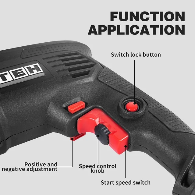 TEH 850W Professional Handheld Electric Impact Drill Concrete Wall Drill Machine