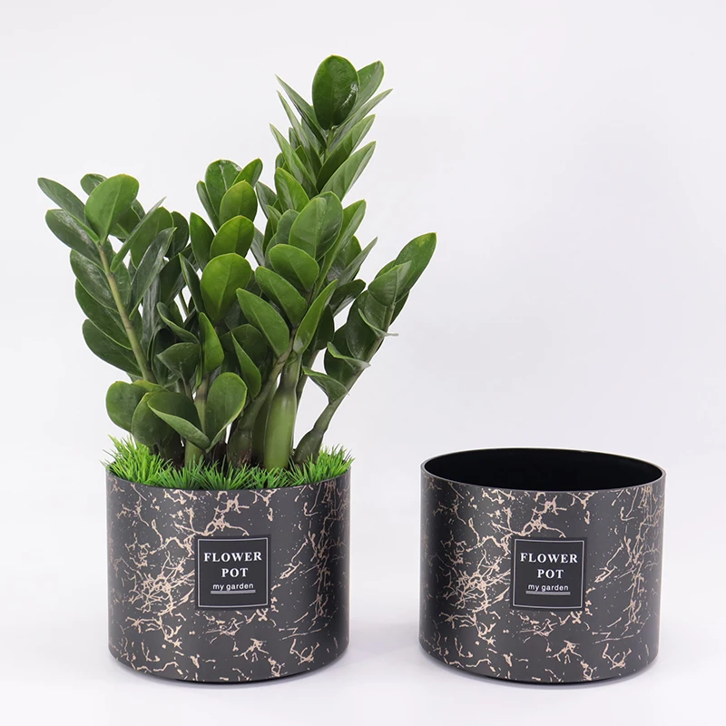 Creative Design 6 Inch Handmade Retro Plastic Decorative Flower Pot with Drain Hole Flower Pot Plant