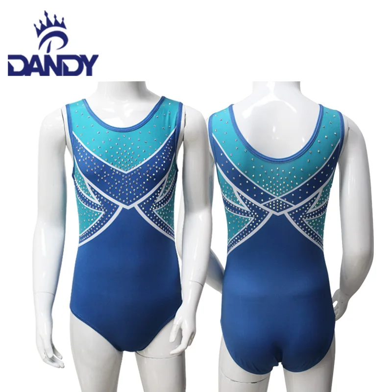 OEM Design Wholesale Custom Long Sleeve Dancewear Costumes ballet gymnastics clothing Kids Leotards With Rhinestones For Girls