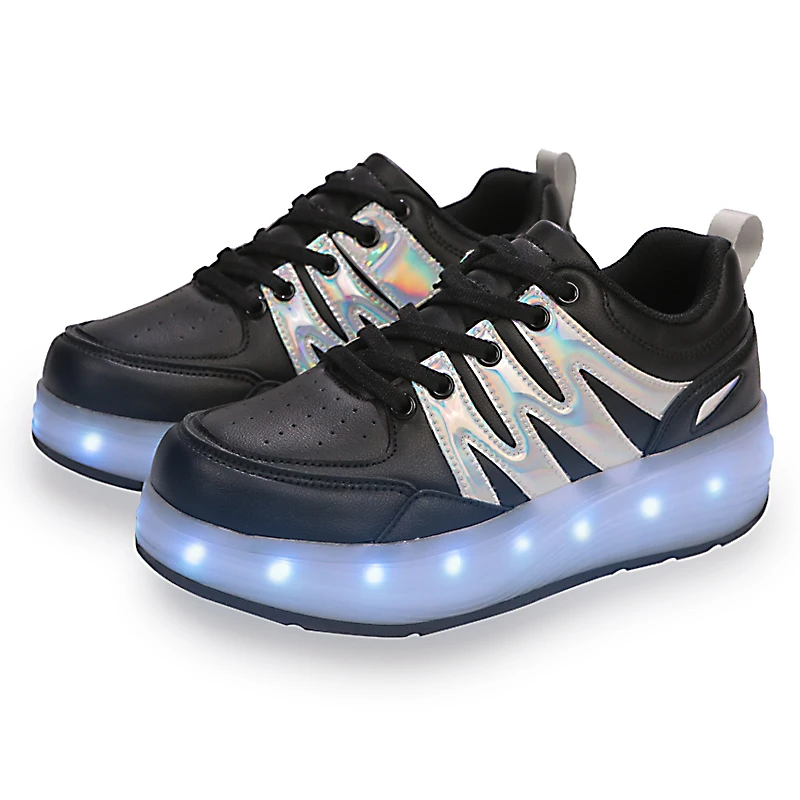 Latest Trending Hot Selling Factory Footwear Colorful Sports Outdoor Breathable Soft Bottom Flashing Rollerskate