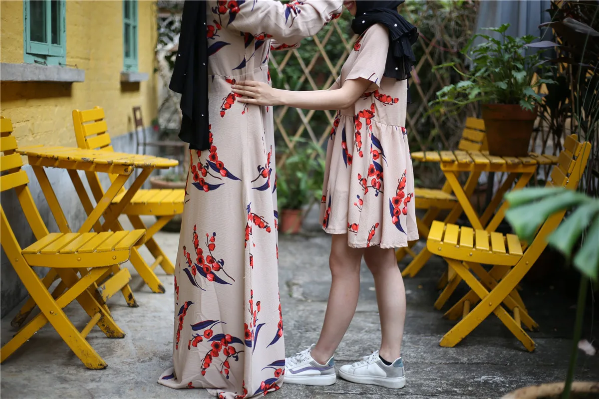 9074#Modest fashion long sleeve islamic clothing  muslim evening dress for women dresses abaya