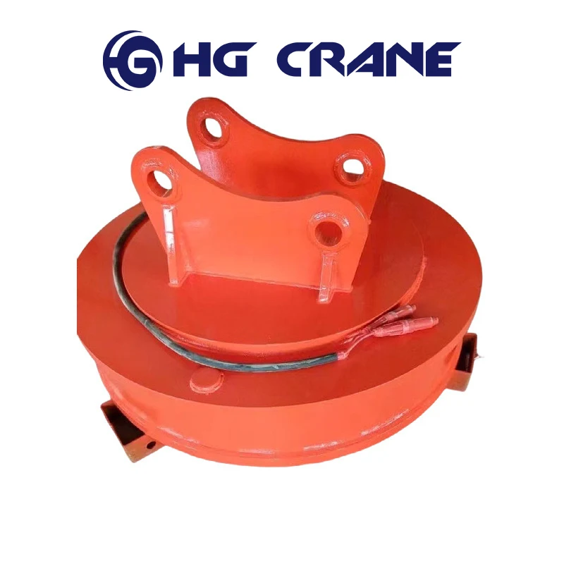 Excavator With Forklift Handling Magnets 5T Making Permanent Magnet Insulating Magnet Installed On Crane