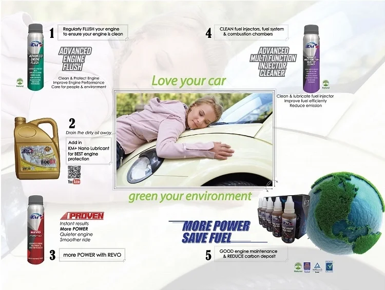 
KM+ Advanced Engine Flush (30ml bottle) Motor Oil FLUSH - Lubricate & Protect Engine 