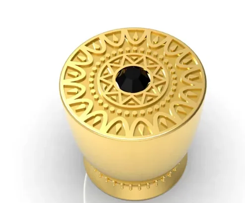 Крышка для флакона духов Zamak из металлического материала, Роскошная золотая Крышка для флакона с распылителем