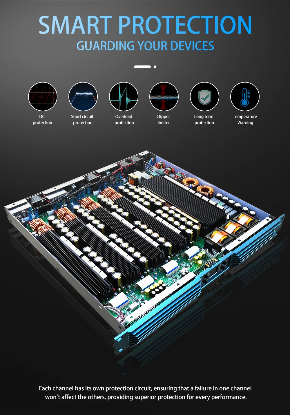 MORIN X-1304 Power amplifier for 4 channel 3100W class d for outdoor event line array speakers amplifiers