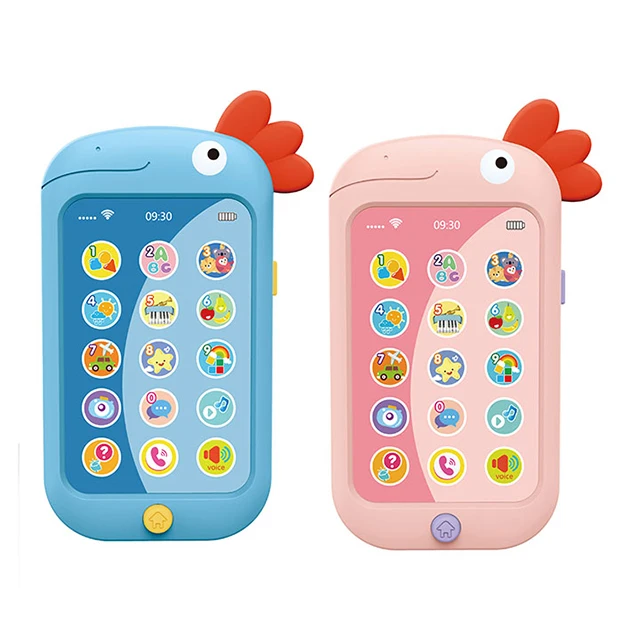 Baby Sound And Light Music Cell Phone Dental Glue Mobile Baby Electron Cartoon Learning Bilingual Telephone Story Machine Toy