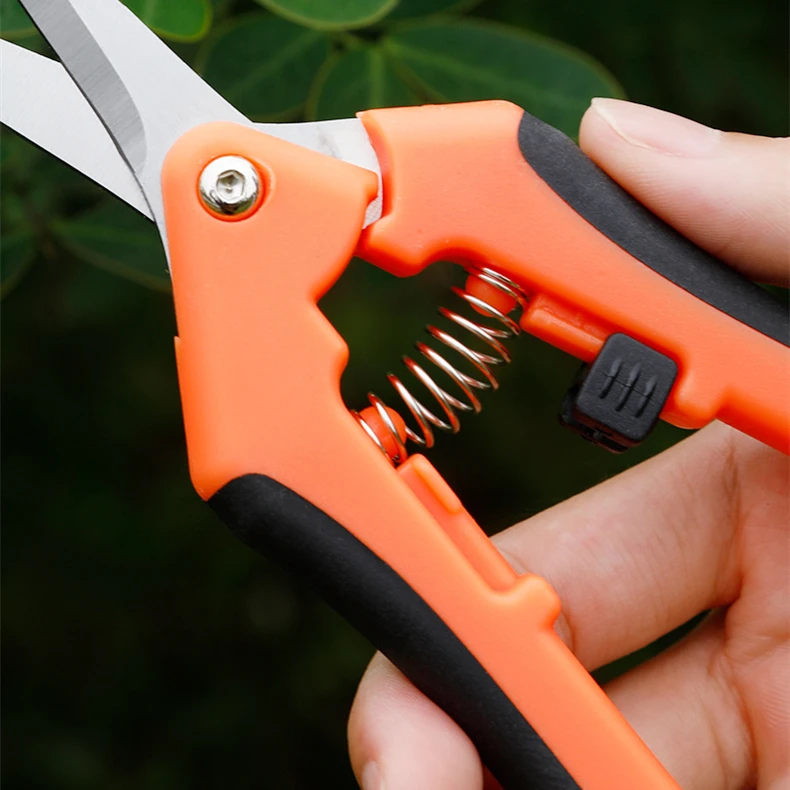 6.5 Inch Garden Pruning Shears Hand Pruner with Stainless Steel Straight Blades Grape Pruning Scissors