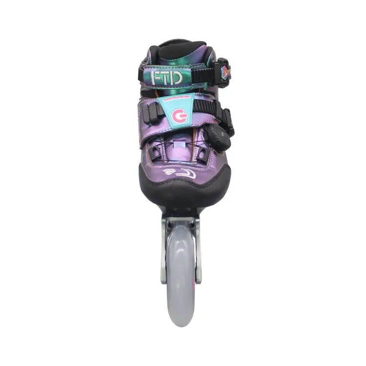 High Quality Green Microfiber Liner Professional Speed Skates Racing Inline Skates Shoes