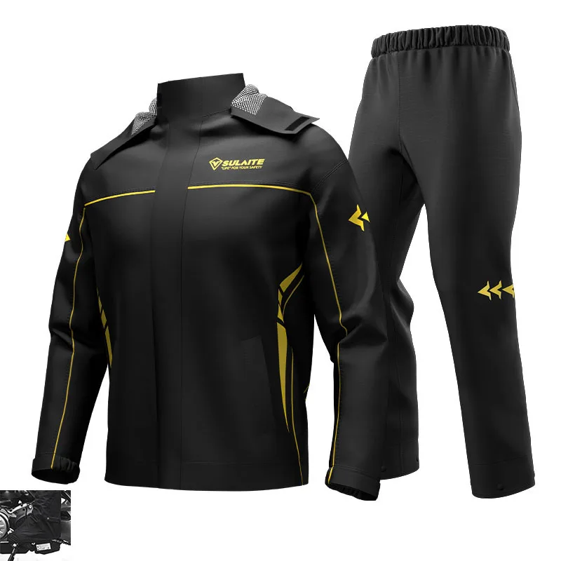 SULAITE Polyester Chubasquero Para Moto Outdoor Rainsuit Waterproof Rain Coat Split Motorcycle Raincoat For Men