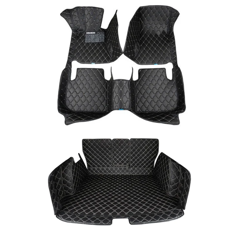 Free shipping Colorful Full Set Decorative Car Floor Mats and Trunk Mats for Custom Audi S1S3 S4 S5 S6 S7 S8 SQ5 TT  Car Mats