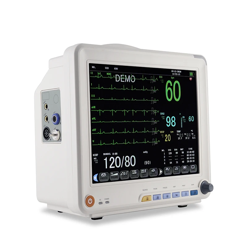Medical Vital Signs Monitor Multi Parameter Monitor Veterinary ICU Portable 12.1 Inch Touch Screen Monitor