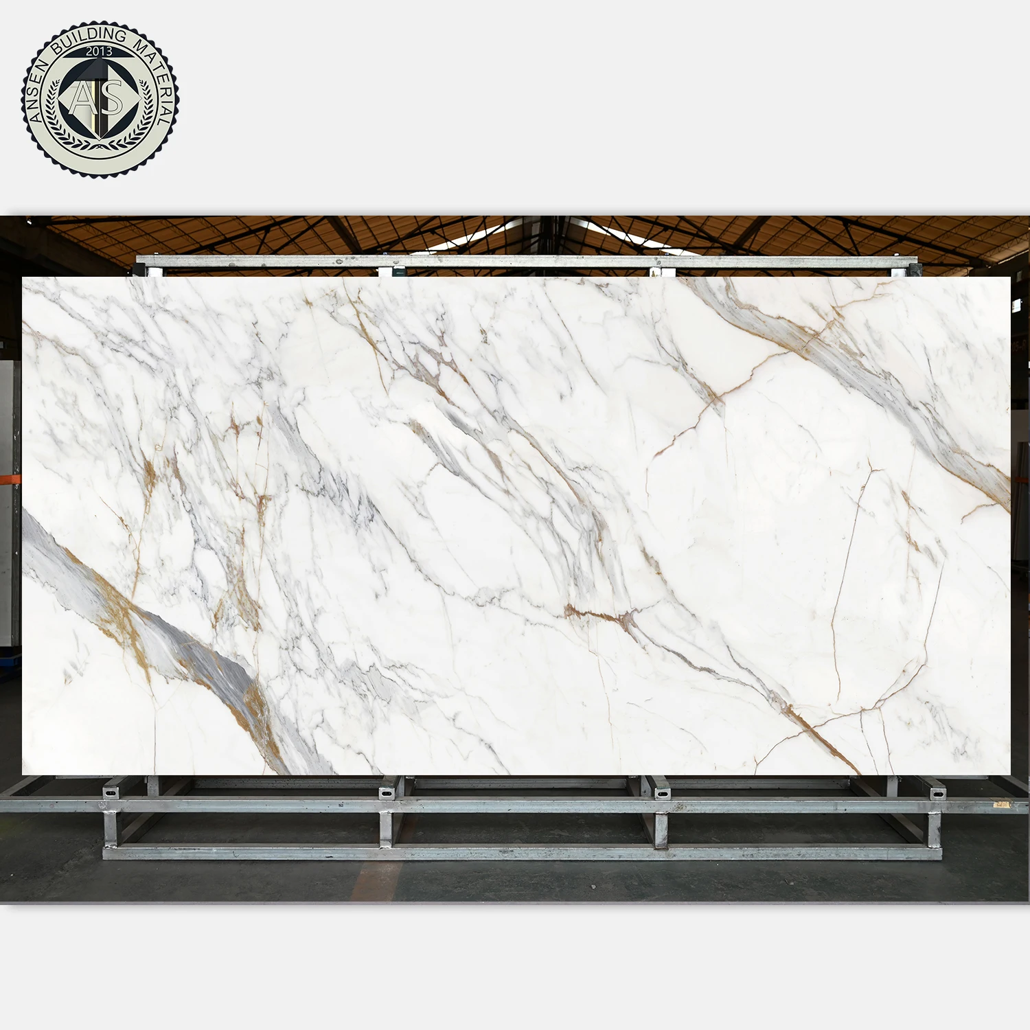3200*1600*12mm thickness marble look silky surface calacatta white gold veins large format sintered stone
