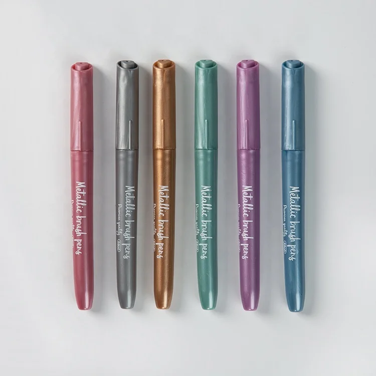 Factory OEM colorful Metallic Wine Glass window metallic ink Washable Marker Pen