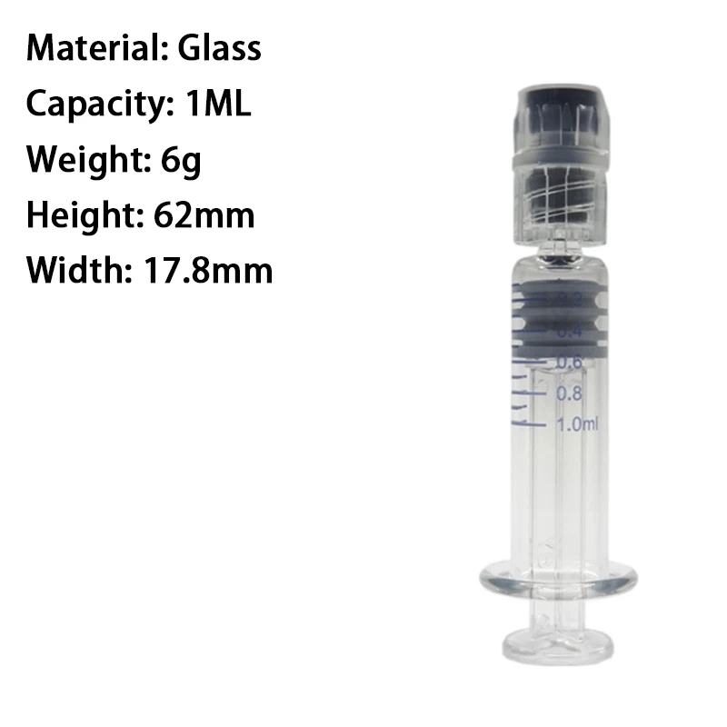 1ml Luer-lock tip Glass Syringes Glass bottle