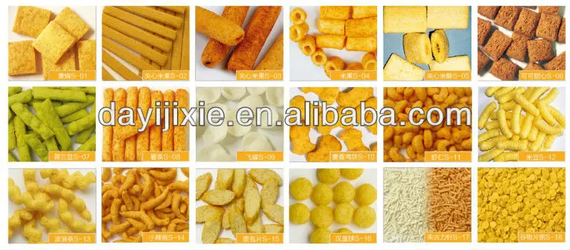 non-fried puffed snack extrusion processing line korean puffed rice snack making and packing machine