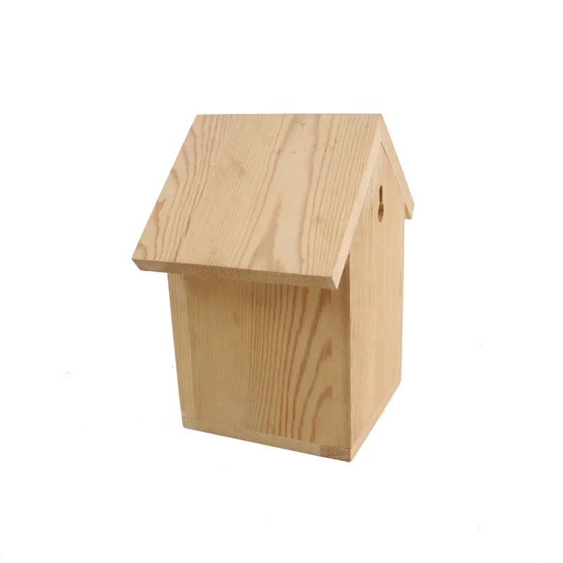 BSCI Factory Custom Eco-friendly Paulownia Wooden Bird House Parrot Cage Oiseau Bird Cage Wooden Hanging Birdhouse