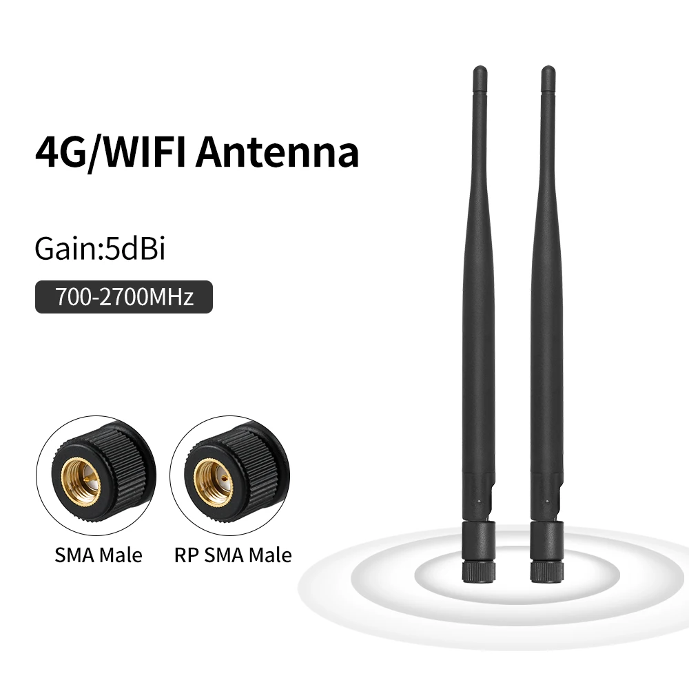 Wireless Router External 5DBI Dual Band 2.4G 5.8G WIFI Antenna with SMA Male Folded Dipole Omni Directional 2400-2500 MHz