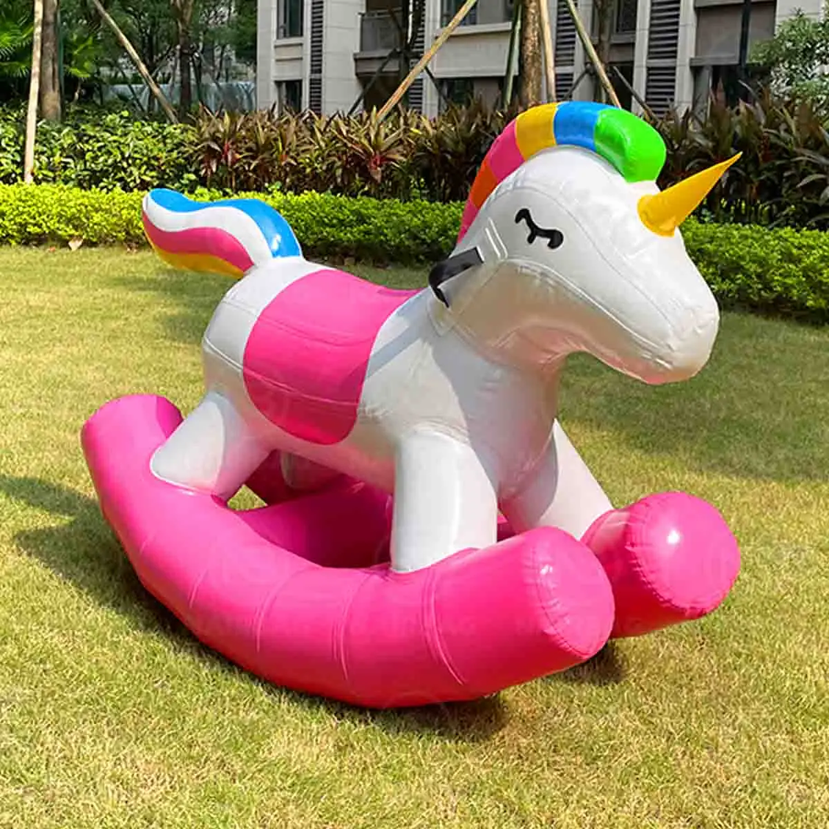 Inflatable Pony Outdoor Animal Riding Game Toys PVC Inflatable Rocking Horse For Kids