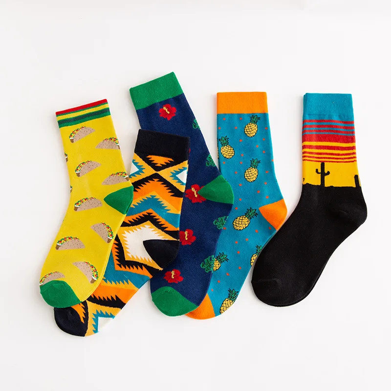 sox Meias Wholesale custom casual fashion hip hop animal funny bamboo socks made oem wholesale colorful pizza socks