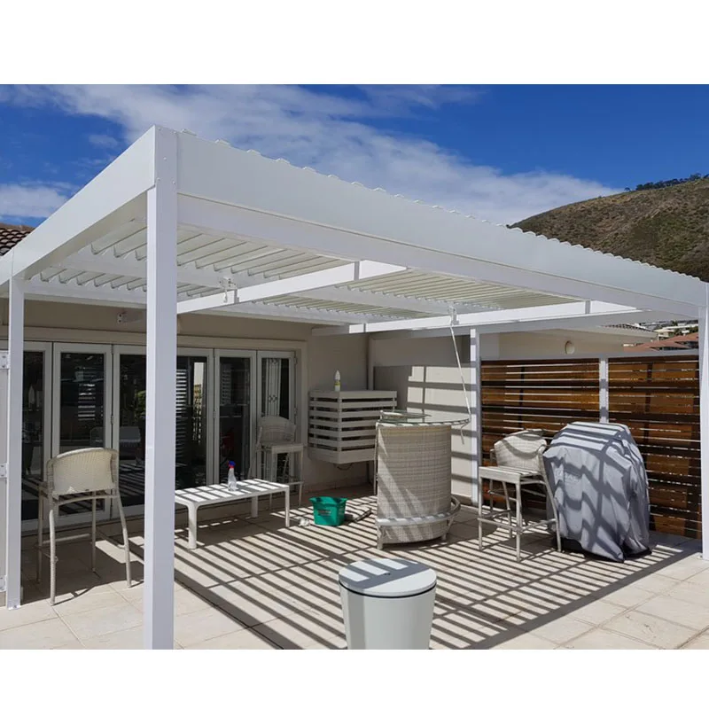 Pergola Автоматическая крыша жалюзи с датчиком дождя pergolas на открытом воздухе