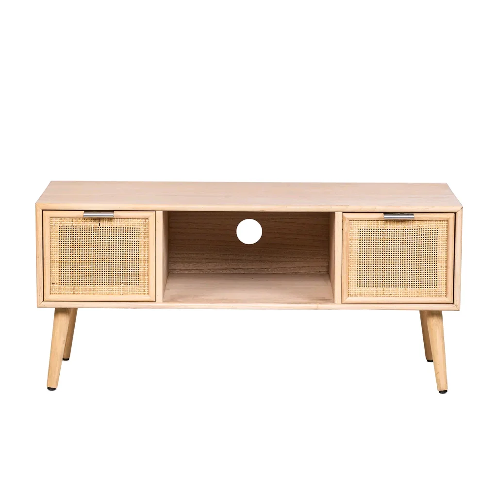 Combohome Modern TV Stand Furniture Wood TV Stand and Coffee Table White Corner Table Living Room Furniture TV Cabinet Stand