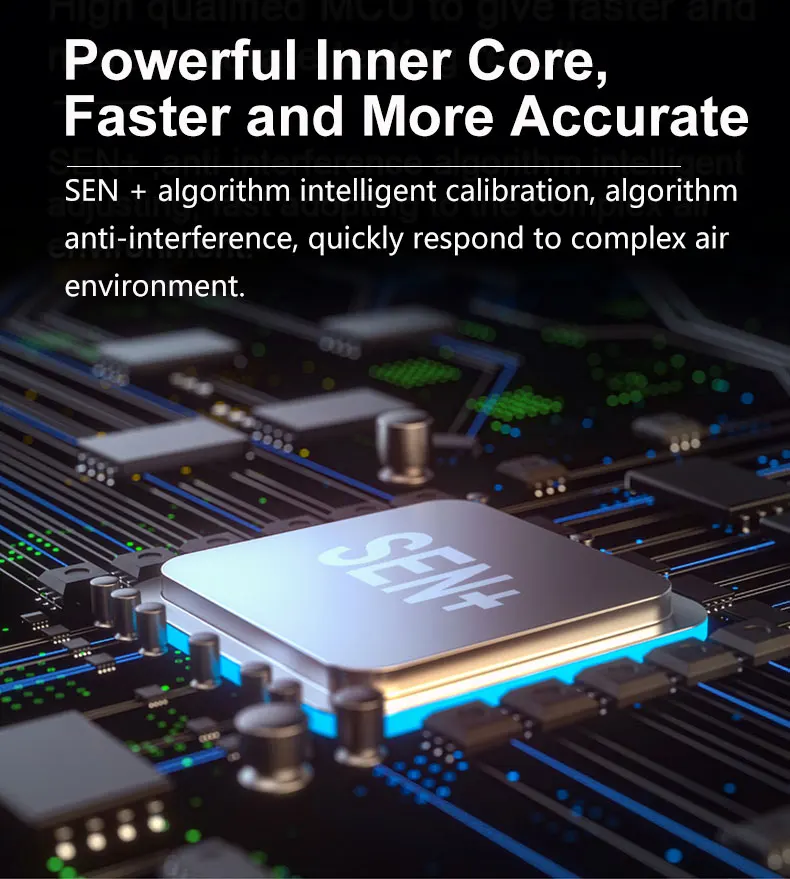 gas senor air quality detector  thermometer led display hygrometer Formaldehyde multi gas detector