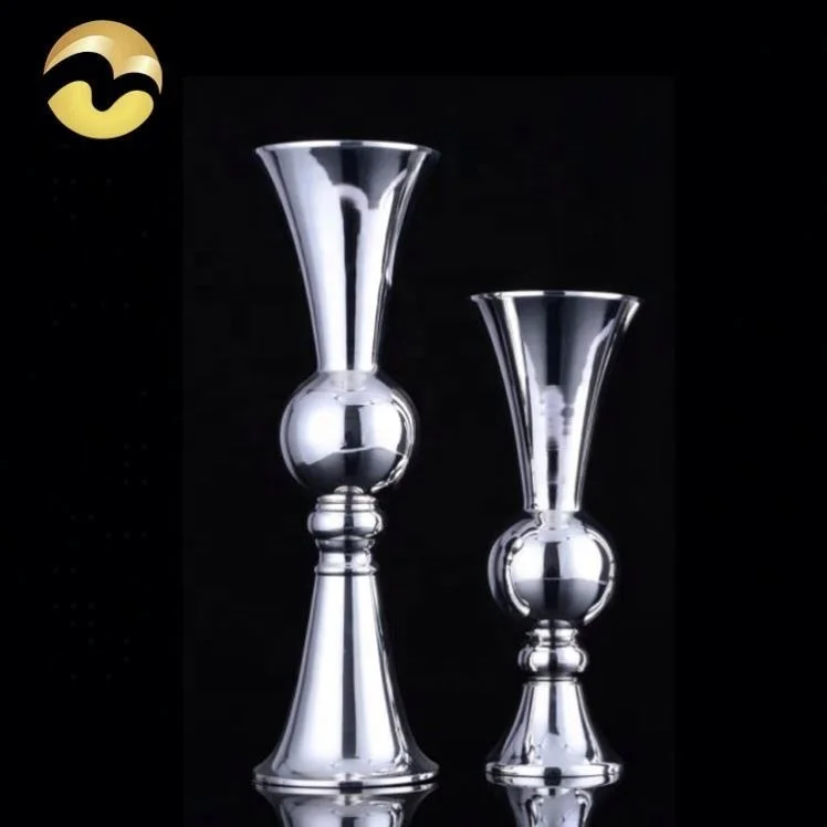 Hot sale product sliver stand vases metal flower vase