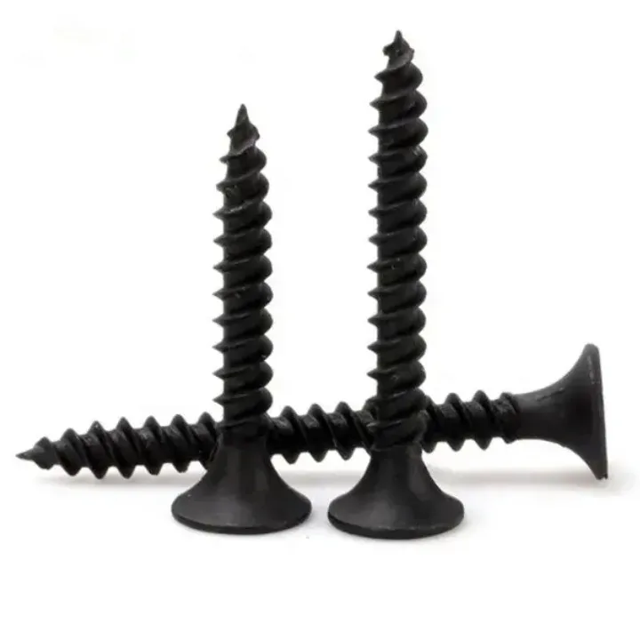 Drywall nails wood screws Black countersunk head Phillips tapping screws