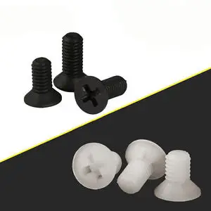 M2 M3 M4 M5 M6  flat pan head white black nylon plastic screw