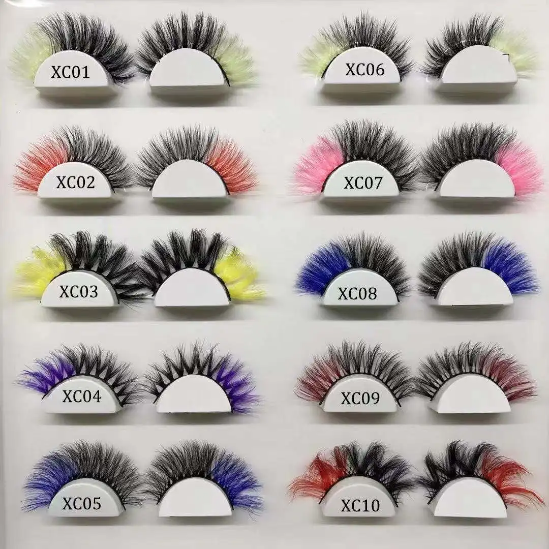 Color end eyelashes