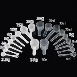 Disposable Plastic Measuring Spoons for Coffee Tea Milk Powder 1g 2g 2.5g 3g 4g 5g 6g 7.5g 10g 12g 15g 20g 25g 30g 35g