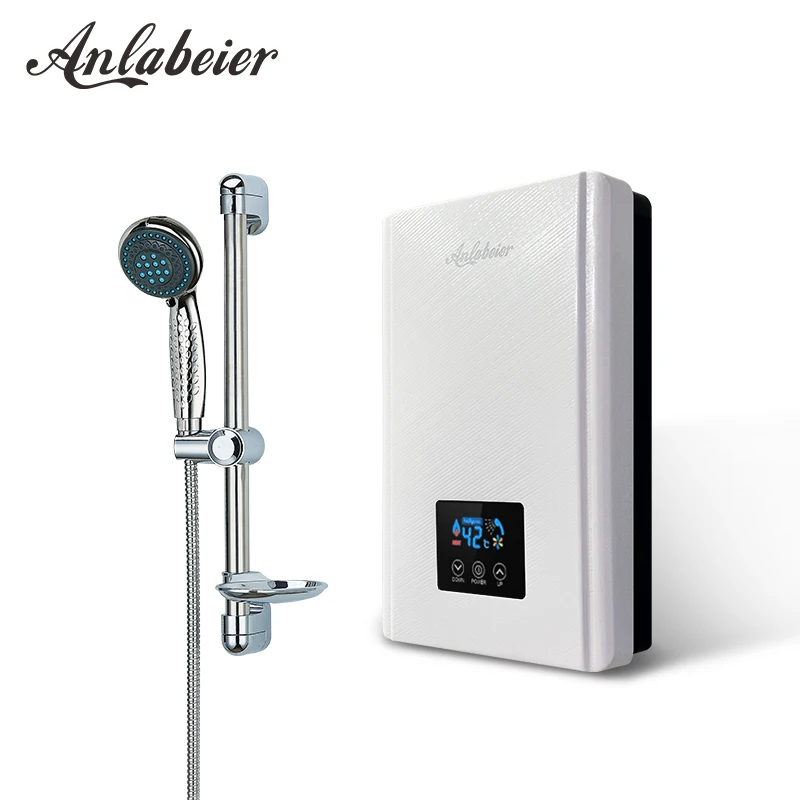 portable wall mounted endless 220v 5.5kw bathroom electric instant shower mini anlabeier water heater