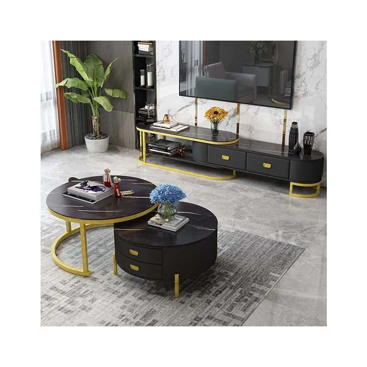coffee table combination set modern minimalist net red light luxury small apartment TV cabinet