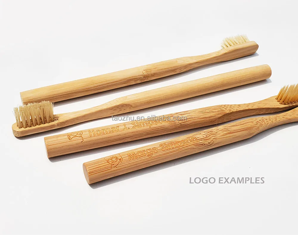 100% Plastic-free Compostable Natural Biodegradable Boar Hair Bristle Bamboo Tooth brush
