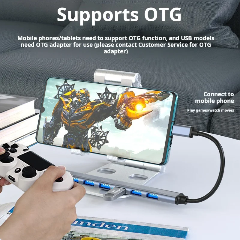 Type-C to 7 port usb hub Aluminum alloy four-port USB cable splitter Usb3.0 type c hub Usb c hub