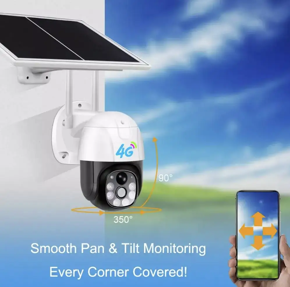 3MP 4G V380 на солнечной батарее уличная Wi-Fi беспроводная микро сеть безопасности CCTV Солнечная камера