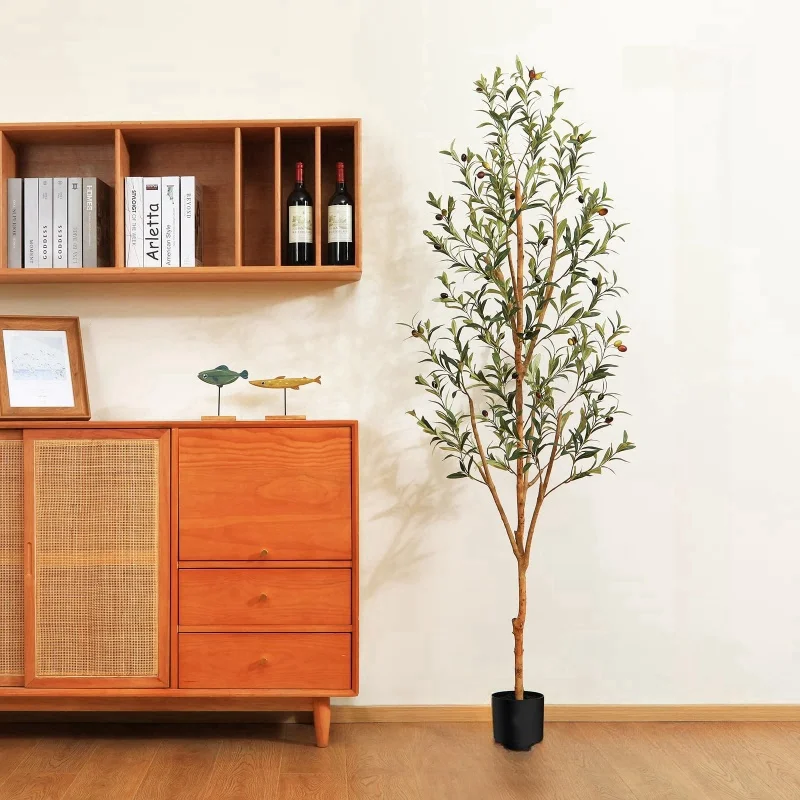 Chinese Suppliers Custom Artificial Faux Green Large Detachable Olive Tree 180 cm For Living Room