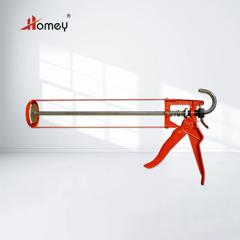 Clear Silicone Sealant Caulk Gun Caulking Tool Kit All Purpose 100% Silicone Caulk with  Gun, 3-in-1 Scraper