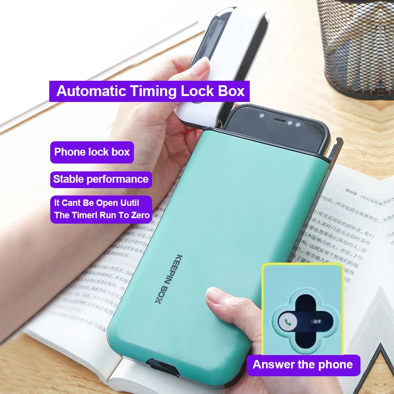 New Timed Lock Box Safe Time Locking Container Portable Cell Phone Timer Lock Box to Help Kids Students Prevent Excessive Games