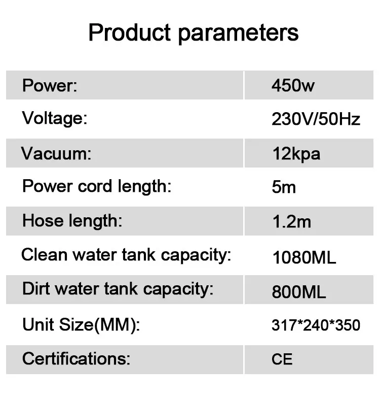 Popular Portable Corded Wet and Dry Vacuum Shampoo Sofa Cleaner Machine Home Water filter Upholstery Pet Spot Cleaner Carpet