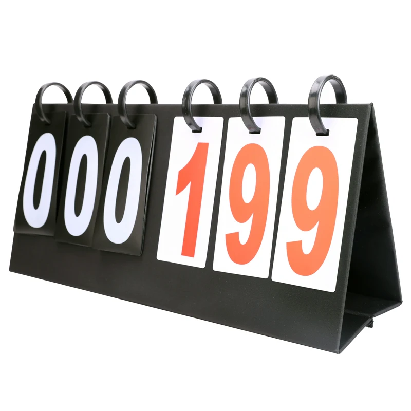 Hot Sale Foldable and Portable Paper Six-Digit Multi-Function Scoreboard Substitution Score Cards for Sporting Games