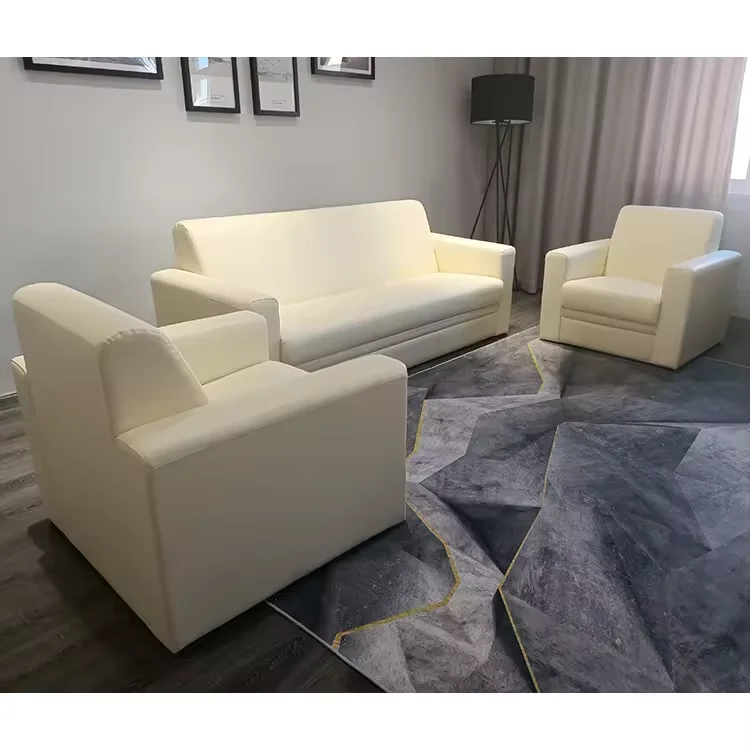 F201 High quality sofa chair Furniture set 3 4-seater couches hotel lobby Home Office Villa living room luxury leather sofas